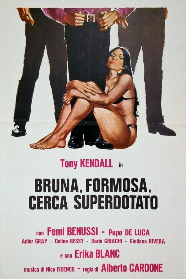 Bruna, formosa, cerca superdotato Poster