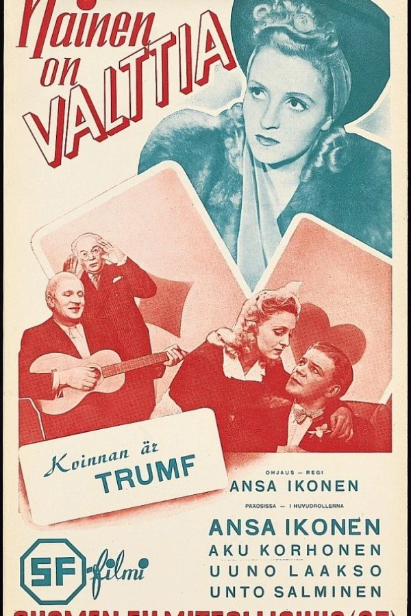 Kvinnan är trumf Poster