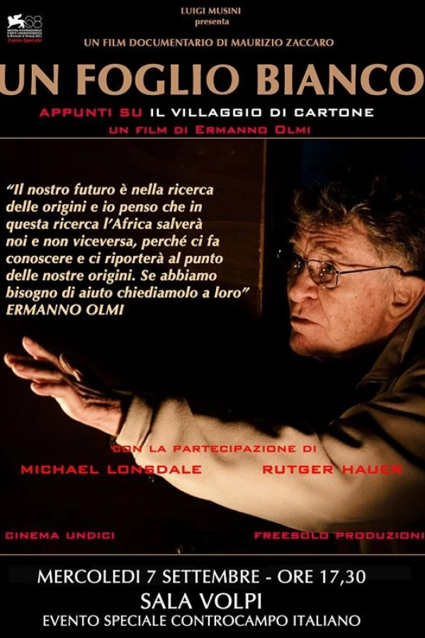 Un foglio bianco - Appunti su 'Il villaggio di cartone' Poster
