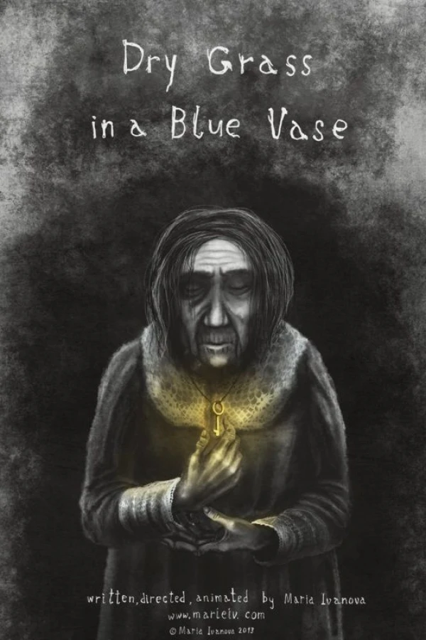 Dry Grass in a Blue Vase Poster