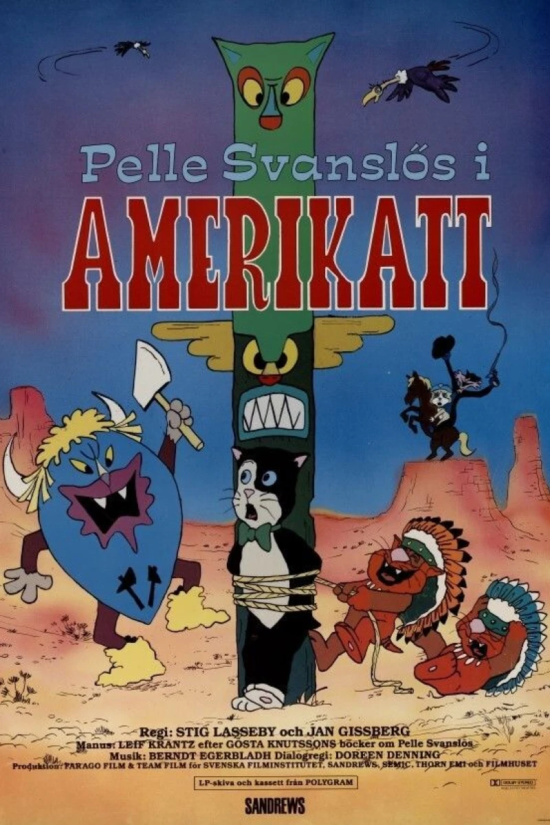 Pelle Svanslös i Amerikatt Poster