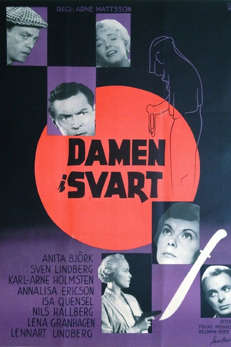 Damen i svart Poster