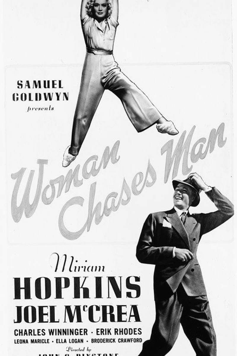 Woman Chases Man Poster