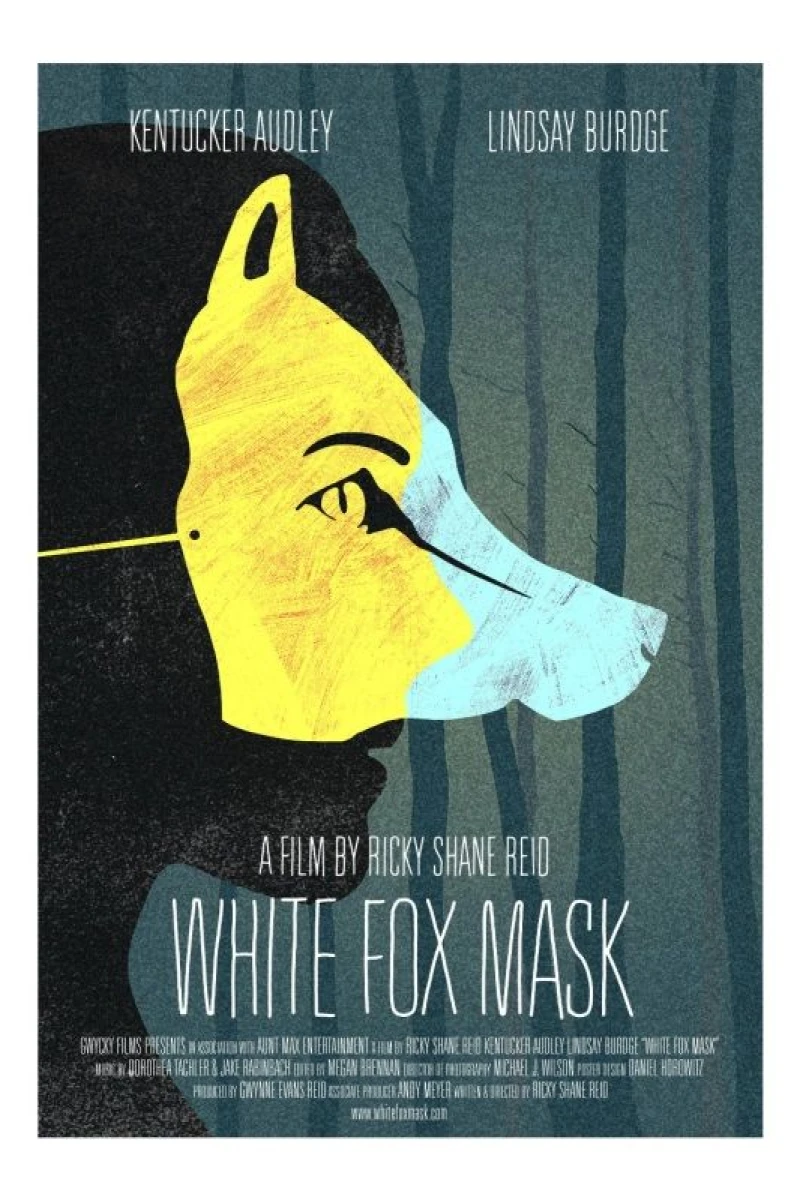 White Fox Mask Poster